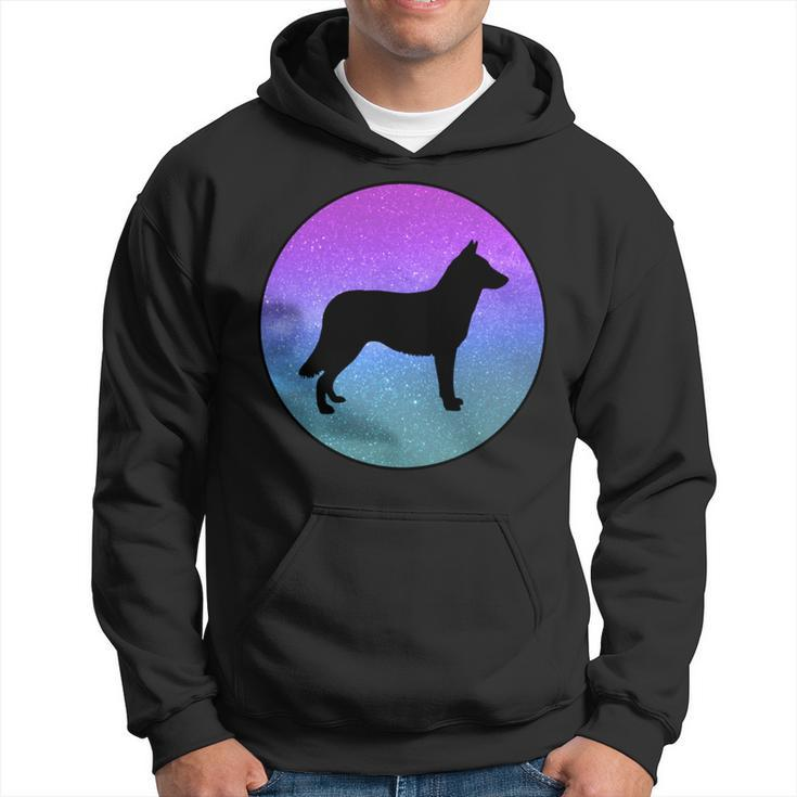 Dog Breed Lapponian Herder Dog Silhouette Space Galaxy Hoodie