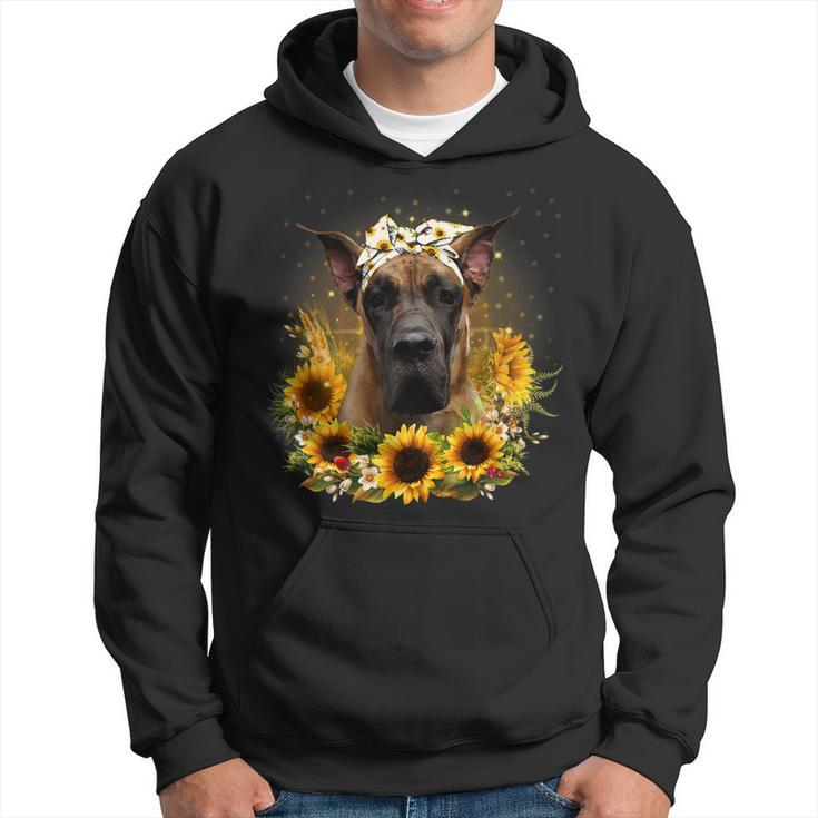 Dog Great Dane Sunflower Great Dane Dog Mothers Day For Women 1 Hoodie