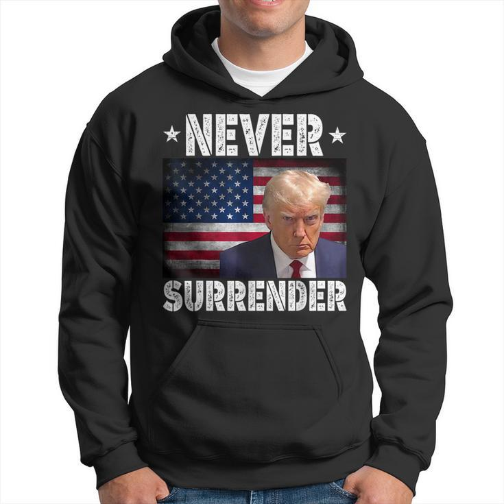Donald Trump President Hot Never Surrender Usa Flag Hoodie