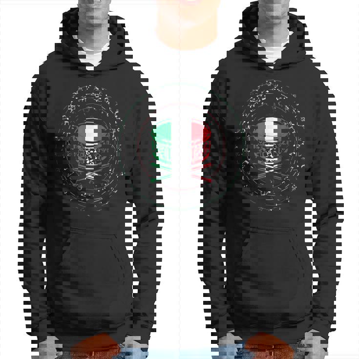 Drum Musician Music Lover Treble Clef Italian Drummer Hoodie