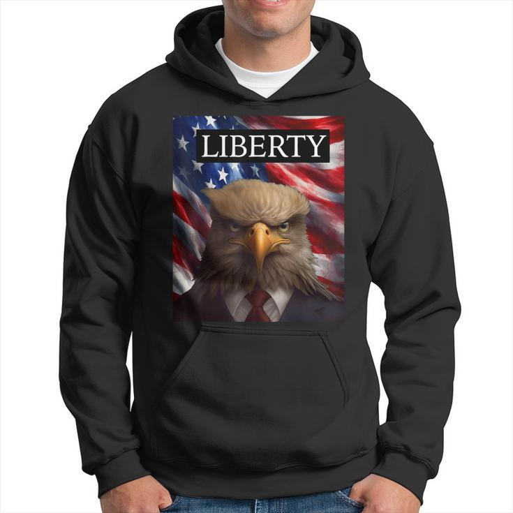 Eagle In A Suit American Flag - 4Th Of July Liberty  Hoodie