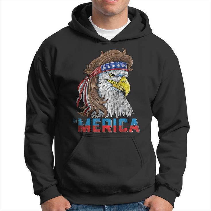 Eagle Mullet  4Th Of July Usa American Flag Eagle Merica Hoodie