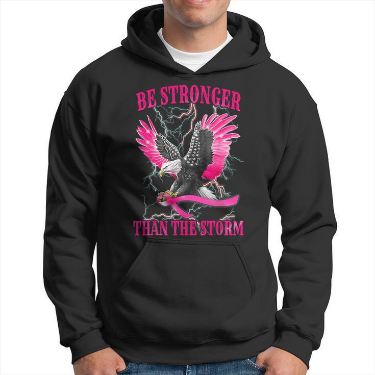 Eagle Be Stronger Than The Storm Breast Cancer Awareness Hoodie