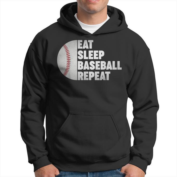 Eat Sleep Baseball Repeat Baseball Player Funny Baseball Baseball Funny Gifts Hoodie