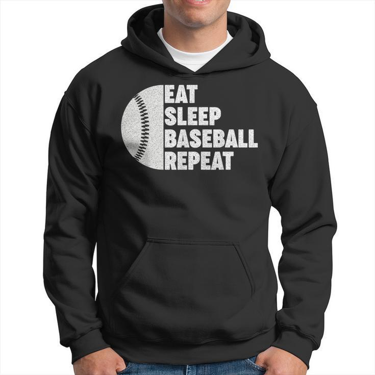 Eat Sleep Baseball Repeat  For Player Vintage Funny Baseball Funny Gifts Hoodie