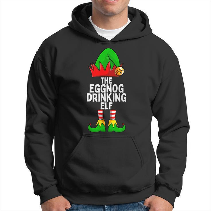 Eggnog Drinking Elf Matching Family Christmas Hoodie
