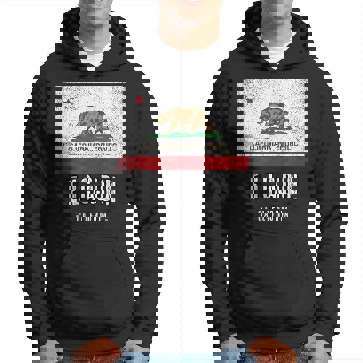El Cajon California Cali City Souvenir Ca Flag Top Hoodie
