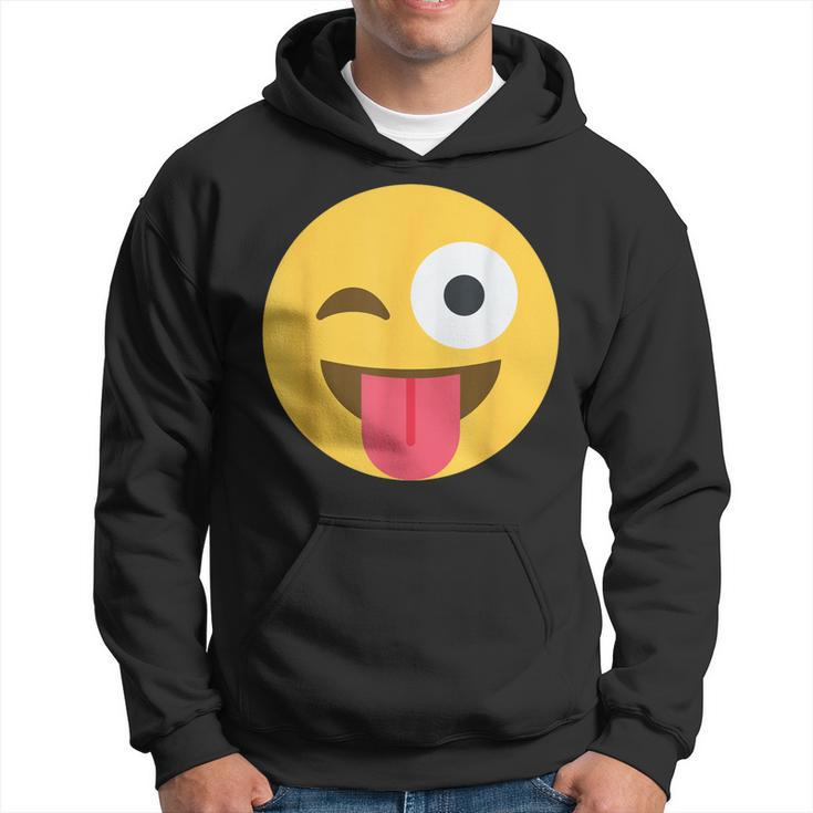 Emoticon Winking Face With Tongue Hoodie