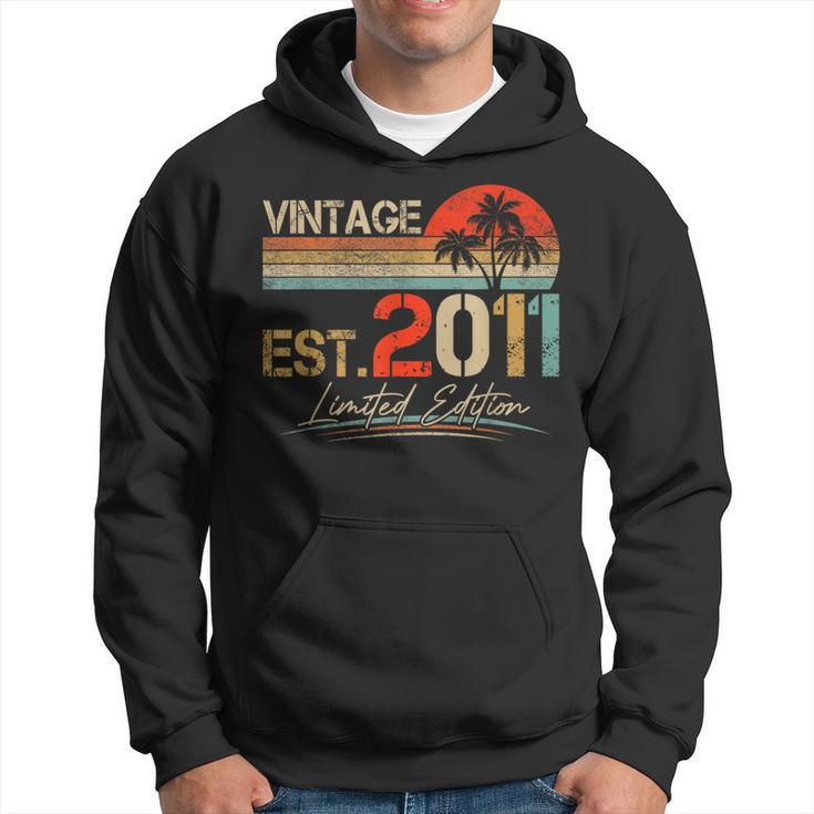 Est Vintage 2011 Limited Edition 12Th Birthday Gifts Boys Hoodie
