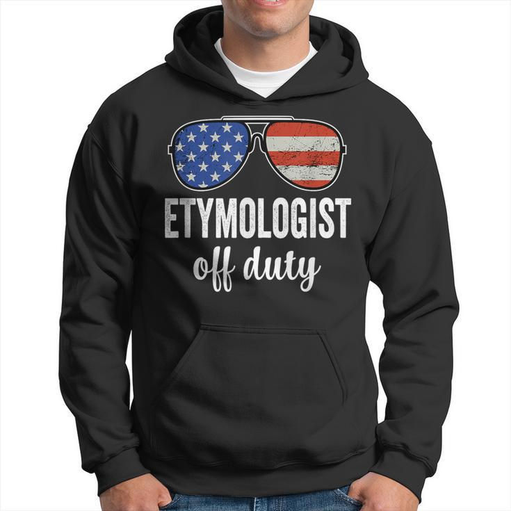 Etymologist Off Duty American Flag Sunglasses Hoodie