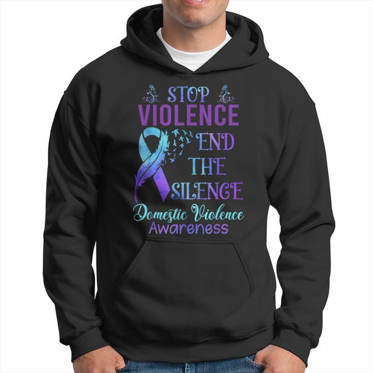Family Domestic Violence Awareness Purple Ribbon Hoodie