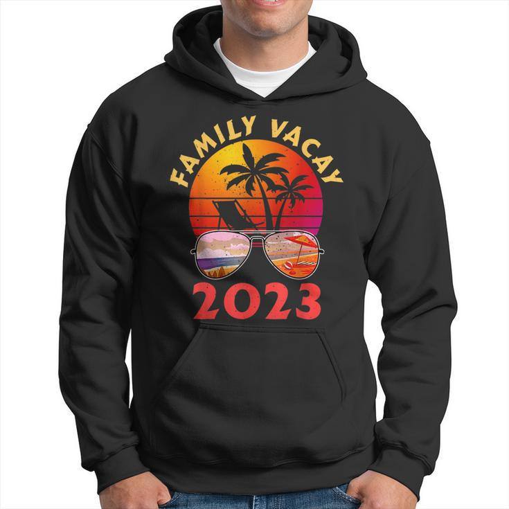 Family Vacay 2023 Retro Sunset Beach Trip Vacation Matching  Hoodie