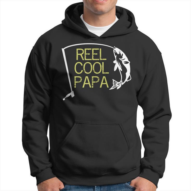 Father's Day Fishing Reel Cool Papa Dad Hoodie