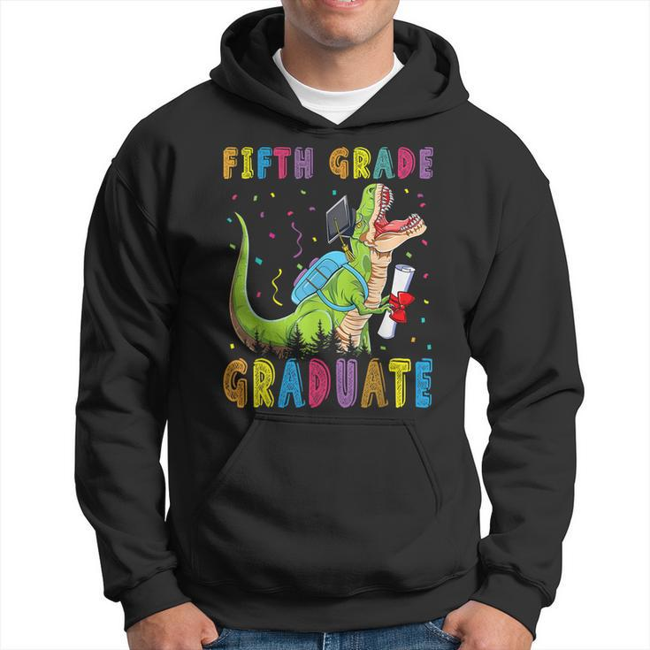 Fifth Grade Graduate Dinosaur Trex Fifth Grade Graduation Hoodie