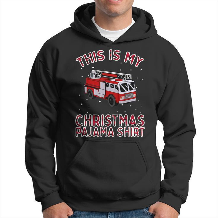 Firefighter Christmas Pajama Fire Truck Fireman Hoodie