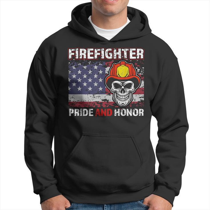 Firefighter Pride And Honor Flag American Fathers Day  Hoodie