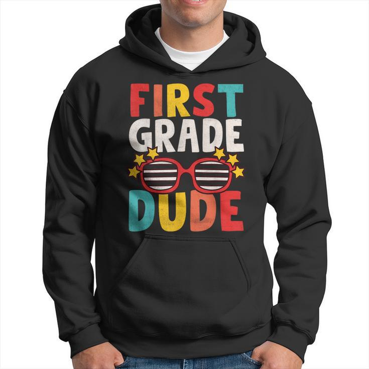First 1St Grade Dude First Day Of School Student Kids Boys  Hoodie