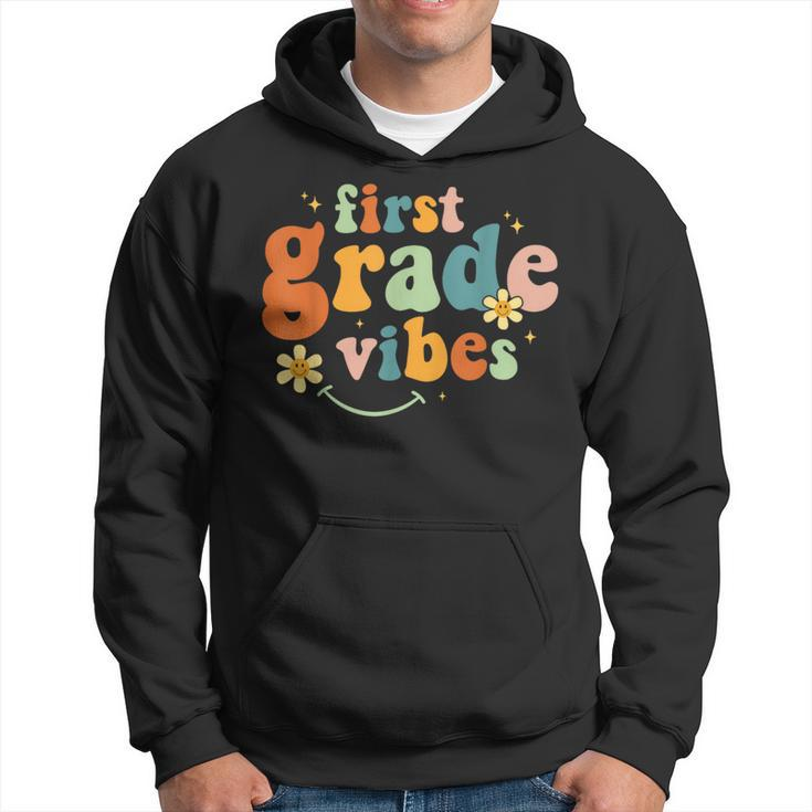 First Grade Vibes 1St Grade Team Retro 1St Day Of School  Hoodie
