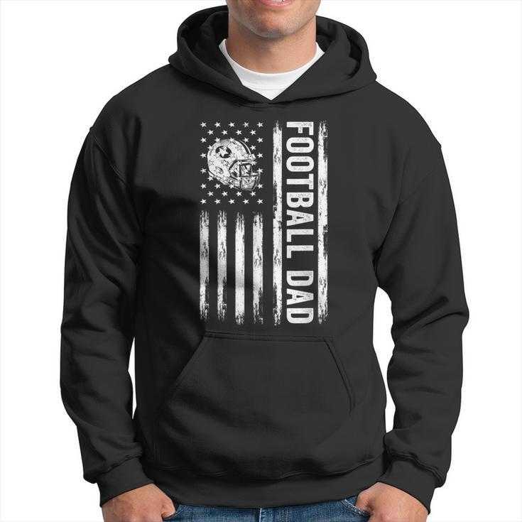 Football Dad American Flag Proud Dad Of Ballers Fathers Day  Hoodie