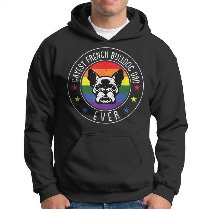 French Bulldog Dad Lgbt-Q Gay Pride Frenchie Dog Lover Ally  Hoodie