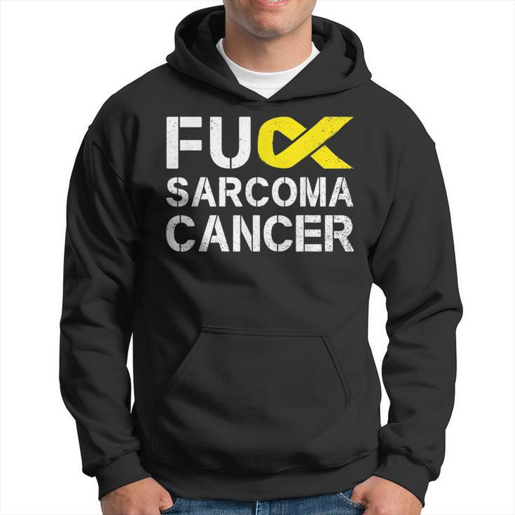 Fuck Sarcoma Cancer Awareness Yellow Ribbon Warrior Fighter  Hoodie