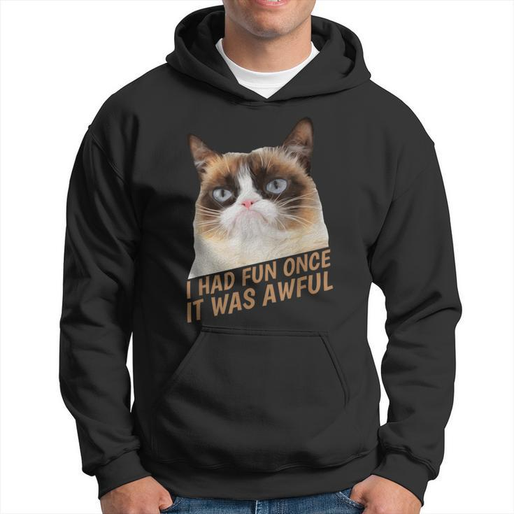 I Had Fun Once It Was Awful-Grumpy Cat-Face Hoodie