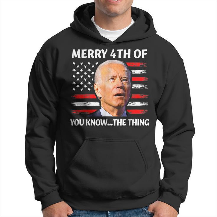 Funny Biden Confused Merry Happy 4Th Of You Knowthe Thing Hoodie