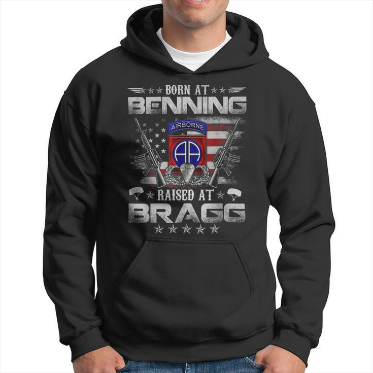 Funny Born At Ft Benning Raised Fort Bragg Airborne Veterans Day For Airborne Paratrooper Division  Hoodie