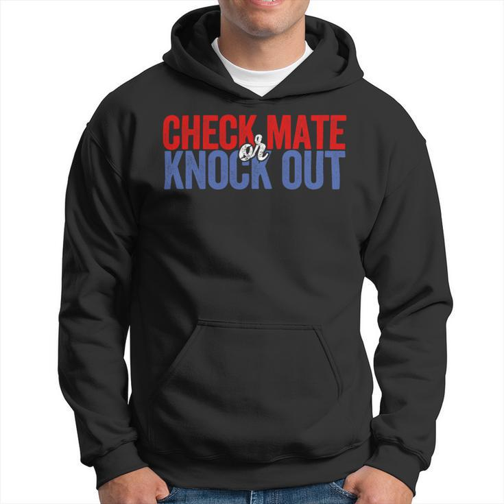 Funny Boxing Checkmate Or Knockout Chessboxing Player Chess Boxing Hoodie