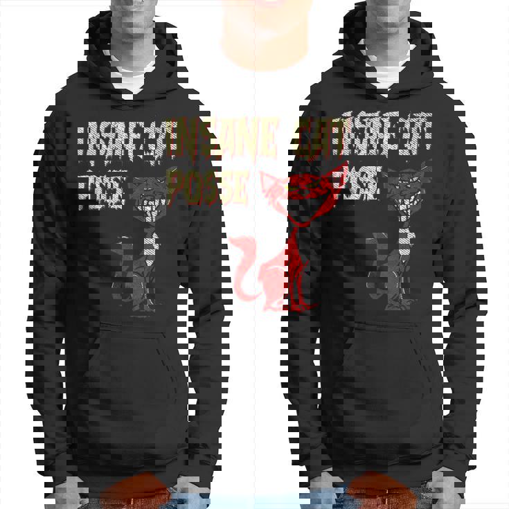 Cat Insane Cats Posse Scary Kitten Clown Horror Scary Hoodie