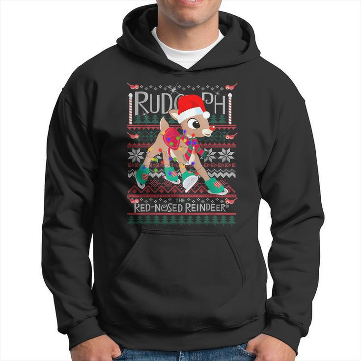 Cute Rudolph The Red Nosed Reindeer Christmas Tree Hoodie