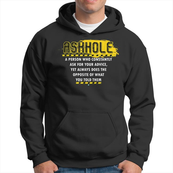 Distressed Askhole Definition Questions Hoodie
