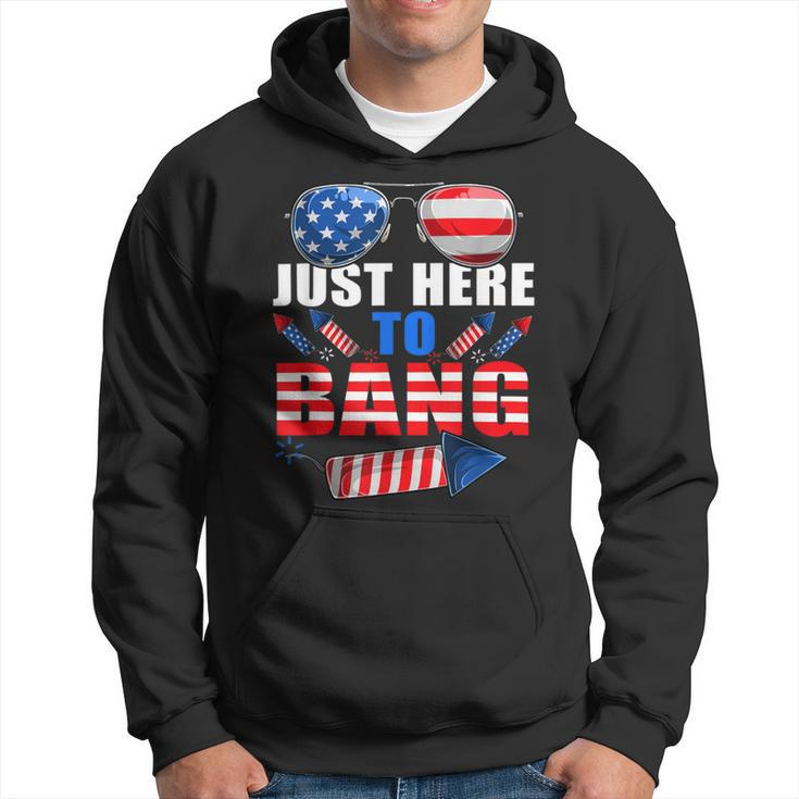 Funny Firework 4Th Of July Just Here To Bang Hoodie