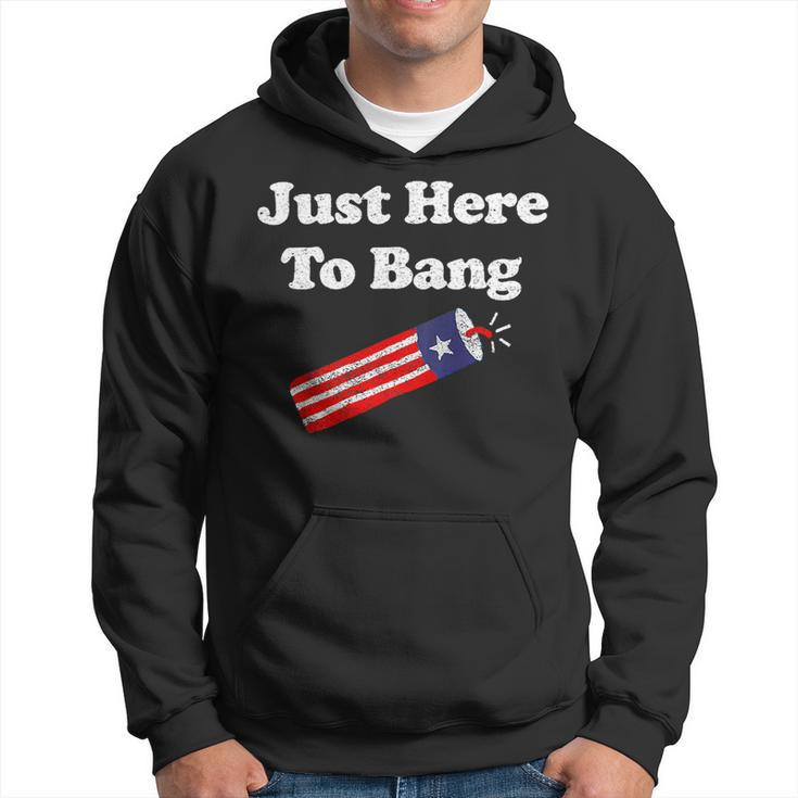 Funny Fourth Of July 4Th Of July Im Just Here To Bang_1 Hoodie