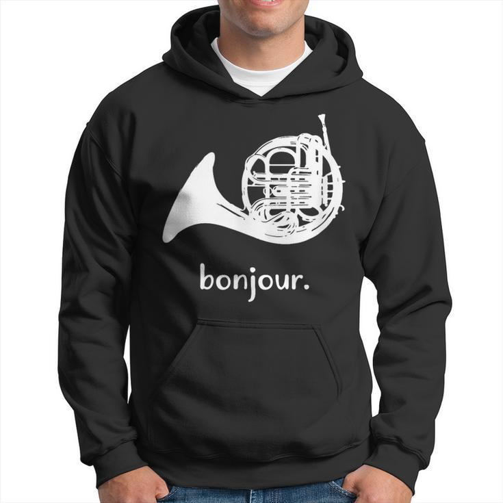 French Horn Bonjour Band Sayings Hoodie