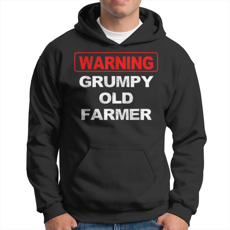 Funny Grandpa Farmer Gift Warning Grumpy Old Farmer  Hoodie