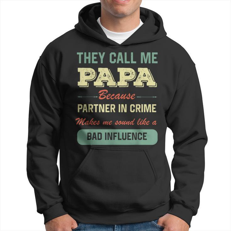 Funny Grandpa  Papa Partner In Crime  Hoodie
