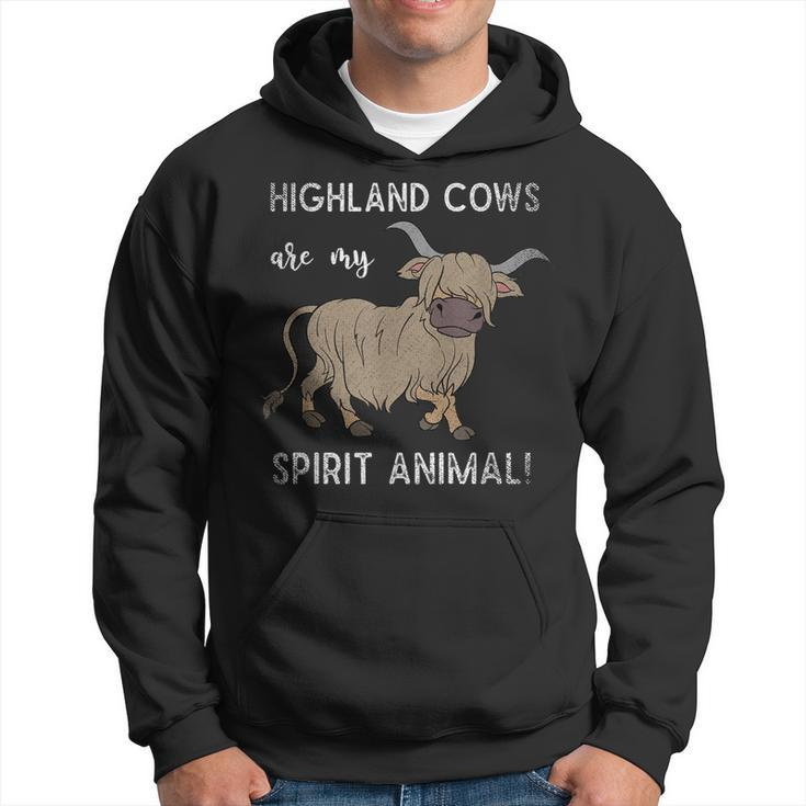 Funny Highland Cows Are My Spirit Animal Highland Cow  Hoodie