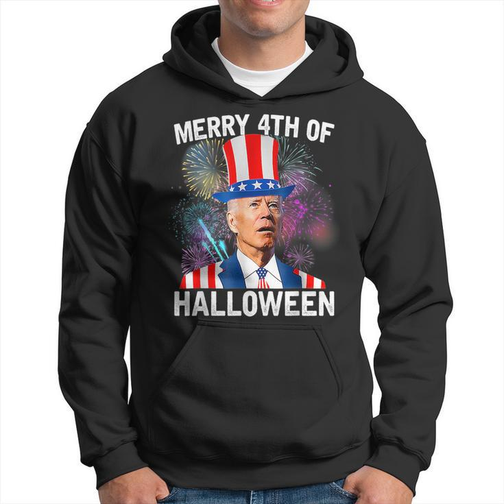 Funny Joe Biden  4Th Of July Merry 4Th Of Halloween Hoodie