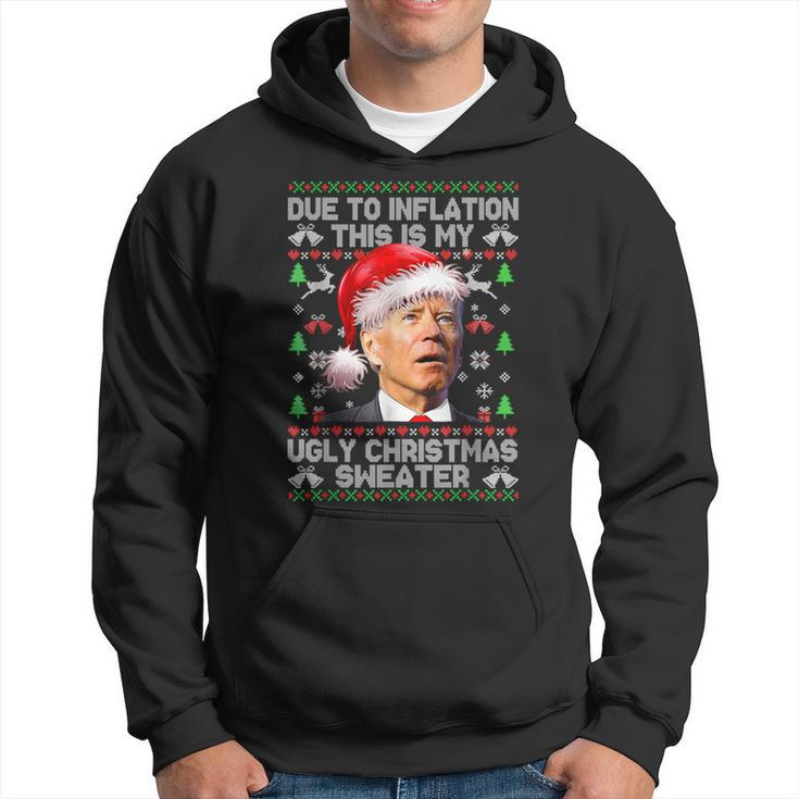 Joe Biden Due To Inflation Ugly Christmas Sweaters Hoodie