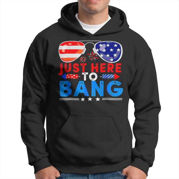 Funny Just Here To Bang 4Th Of July Sunglasses Usa Flag Hoodie