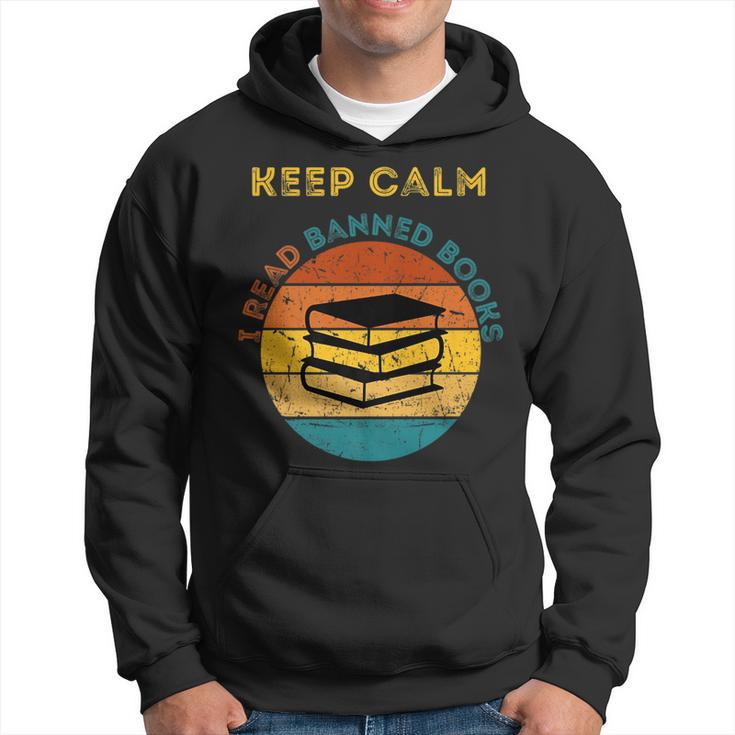 Funny Keep Calm I Read Banned Books Book Lovers Hoodie
