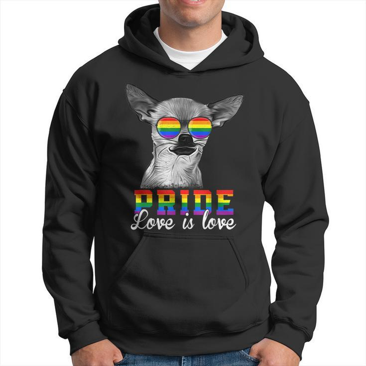Funny Lgbt Pride Love Is Love Chihuahua Dog  Hoodie