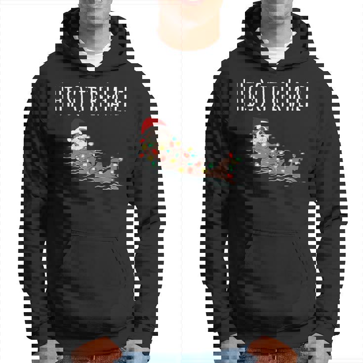 Matching Couple His And Her Otter Half Ugly Christmas Hoodie