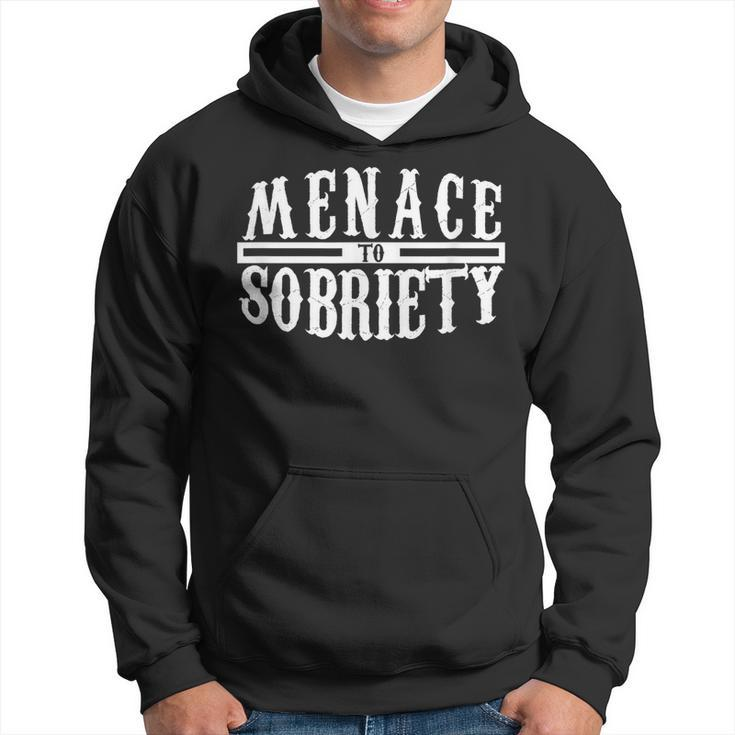 Funny Menace To Sobriety Pun Alcohol Drinking Drinker  Hoodie
