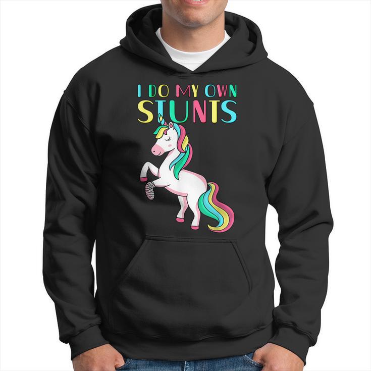 I Do My Own Stunts Broken Arm Cute Magical Unicorn Hoodie Monsterry