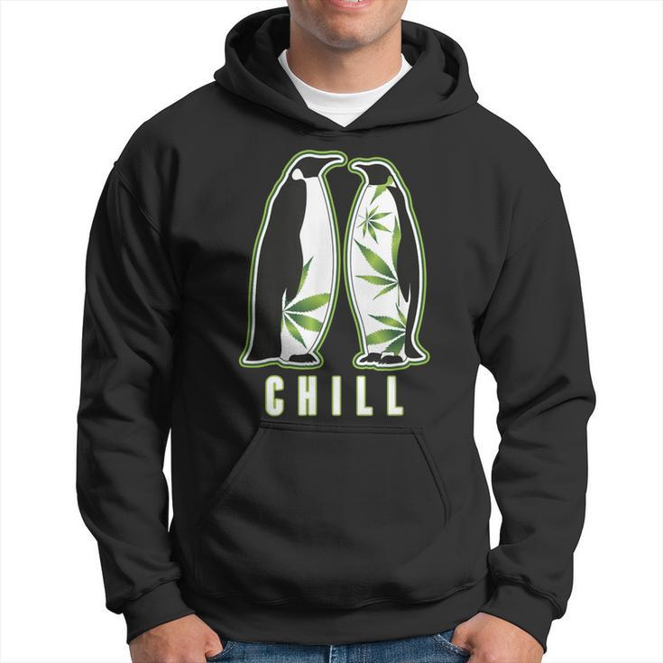 Penguin Marijuana Chill Weed 420 Marijuana Bud Pun Hoodie
