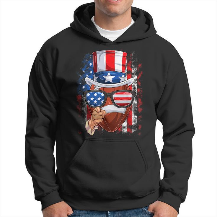 Funny Uncle Sam Football Ball Usa Indepedence Day Men Boys  Hoodie