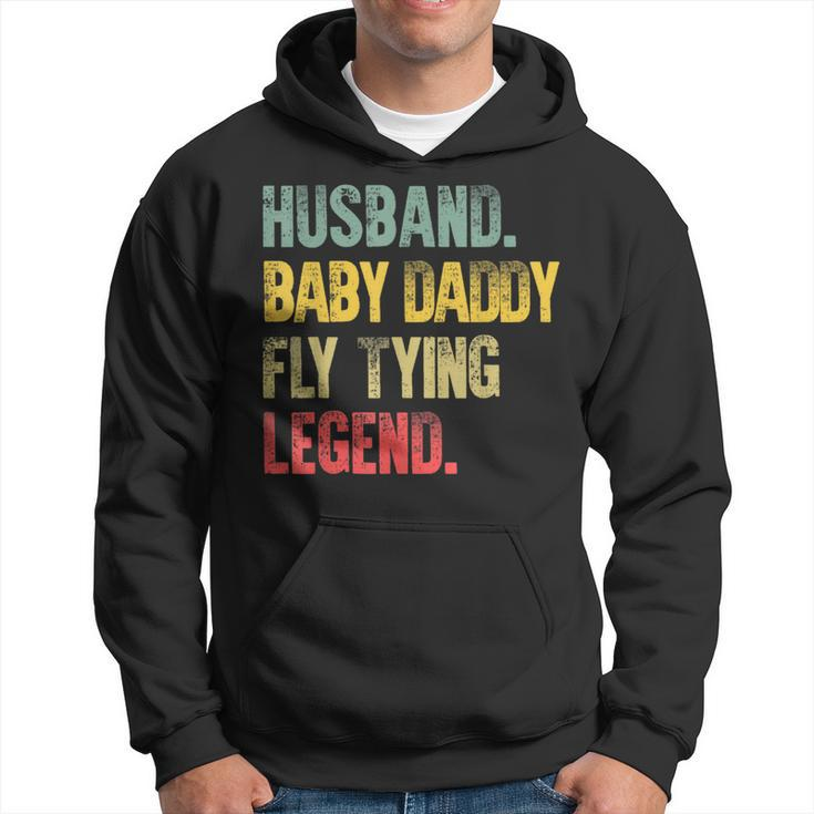 Vintage Husband Baby Daddy Fly Tying Legend Hoodie