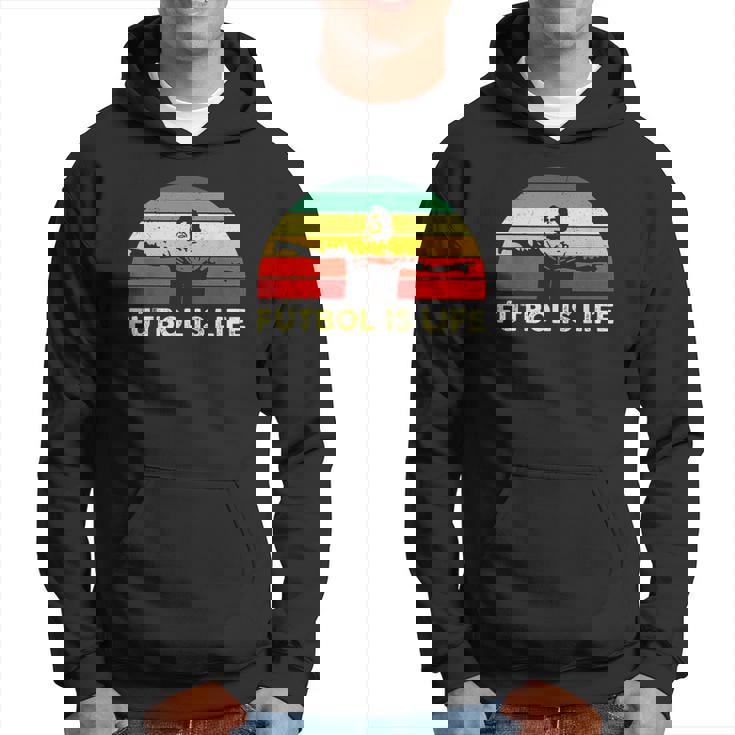 Futbol Is Life Retro Vintage Hoodie